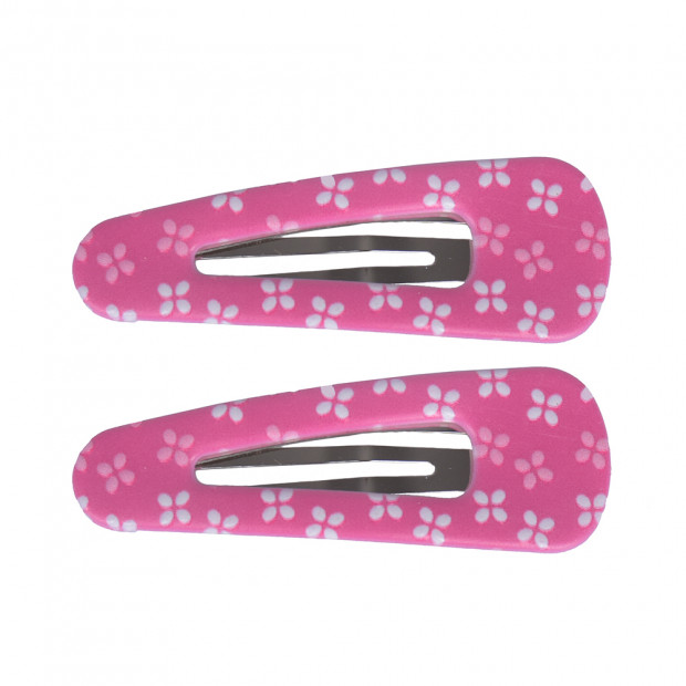 Apró virágos hajcsat, pink